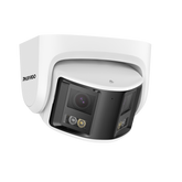 EBF820 | 4K Dual-Lens Panoramic Outdoor PoE Turret Security Camera, 180° Lens with f/1.2 Super Aperture, Night Vision in Color & Infrared, Built-in Microphone, Active Siren & Alarm, Smart Detection of Humans & Vehicles