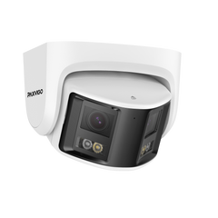 EBF820 | 4K Dual-Lens Panoramic Outdoor PoE Turret Security Camera, 180° Lens with f/1.2 Super Aperture, Night Vision in Color & Infrared, Built-in Microphone, Active Siren & Alarm, Smart Detection of Humans & Vehicles