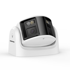 EBF820 | 4K Dual-Lens Panoramic Outdoor PoE Turret Security Camera, 180° Lens with f/1.2 Super Aperture, Night Vision in Color & Infrared, Built-in Microphone, Active Siren & Alarm, Smart Detection of Humans & Vehicles