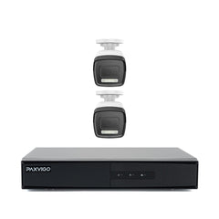 ESK510 | 8-Channel PoE Security System with 2 Bullet Cameras, 3K 3072x1728@20 fps, Color & Infrared Night Vision, ONVIF Supported, AI Person & Vehicle Detection, Microphone, IP67, H.265+