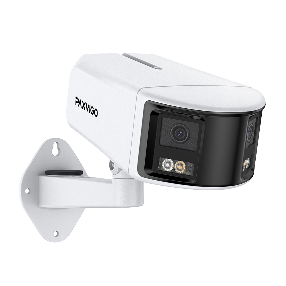 EBF810 | 4K Dual-Lens Panoramic Outdoor PoE Bullet Security Camera, 180° Lens with f/1.2 Super Aperture, Night Vision in Color & Infrared, Built-in Microphone, Active Siren & Alarm, Smart Detection of Humans & Vehicles