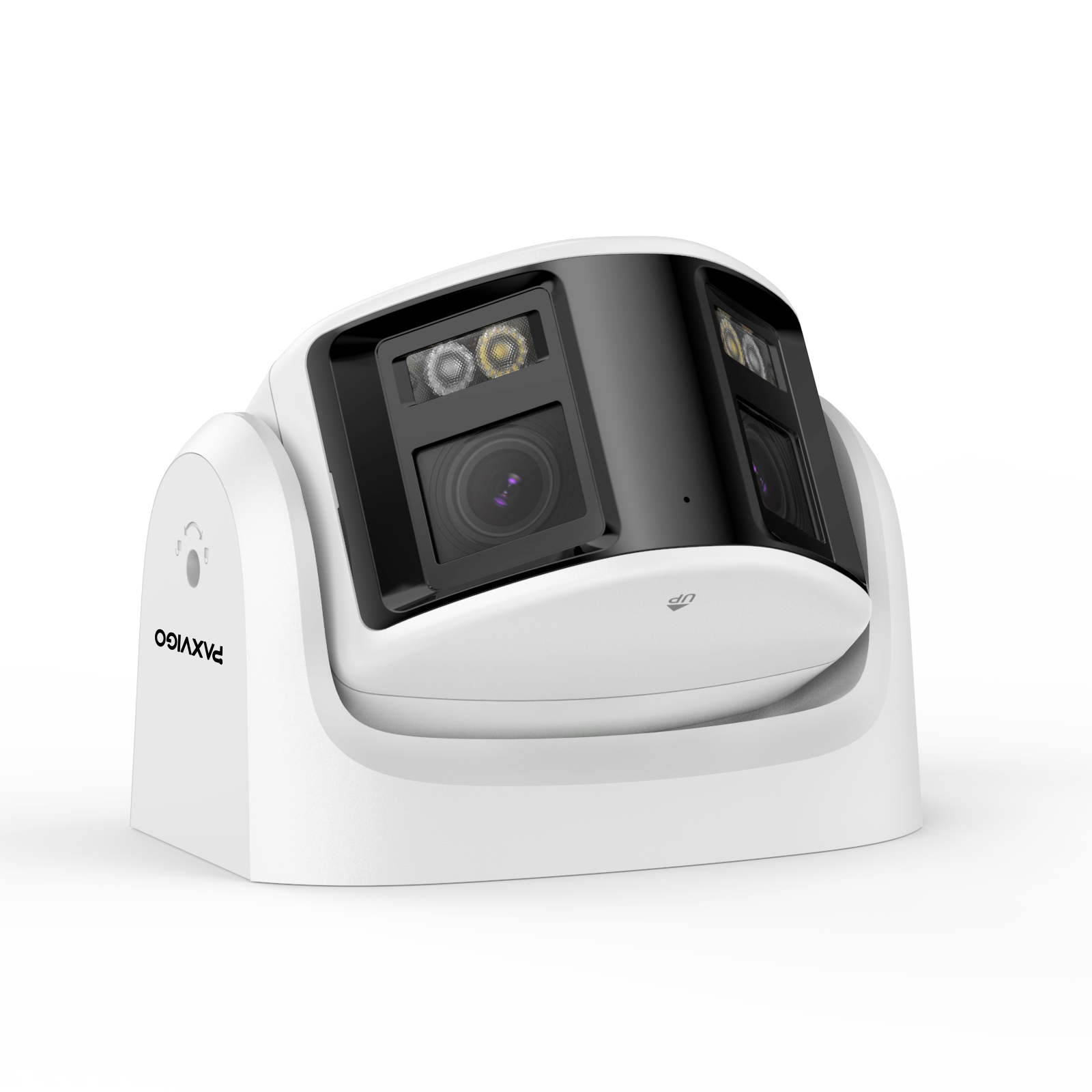EBF820 | 4K Dual-Lens Panoramic Outdoor PoE Turret Security Camera, 180° Lens with f/1.2 Super Aperture, Night Vision in Color & Infrared, Built-in Microphone, Active Siren & Alarm, Smart Detection of Humans & Vehicles